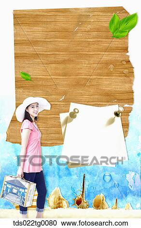 memo pad in summer coneceptual View Large Illustration Clipart - memo pad in summer coneceptual. Fotosearch