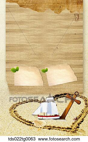 Drawing - memo pad in summer coneceptual. Fotosearch