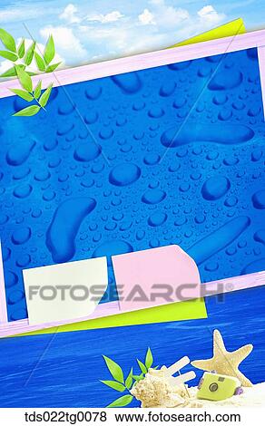 memo pad in summer coneceptual View Large Illustration Stock Illustration - memo pad in summer coneceptual. Fotosearch