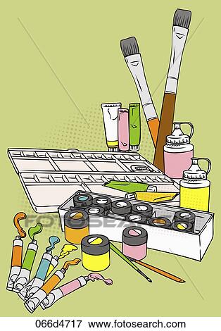 paint and brushes View Large Illustration Stock Illustration - paint and brushes. Fotosearch