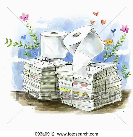 paper recycling View Large Illustration Drawing - paper recycling. Fotosearch