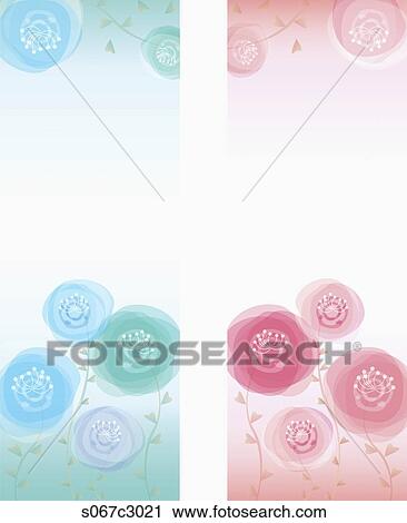 rose patterns View Large Illustration Clip Art - rose patterns . Fotosearch