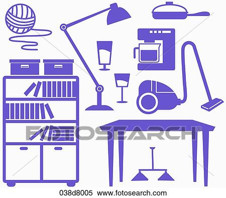 silhouette icons of interior goods View Large Illustration Stock Illustration - silhouette icons of interior goods. Fotosearch