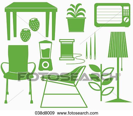 silhouette icons of interior goods View Large Illustration Stock Illustration - silhouette icons of interior goods. Fotosearch