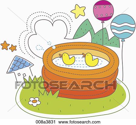 Clip Art - summer vacation and sea side. Fotosearch