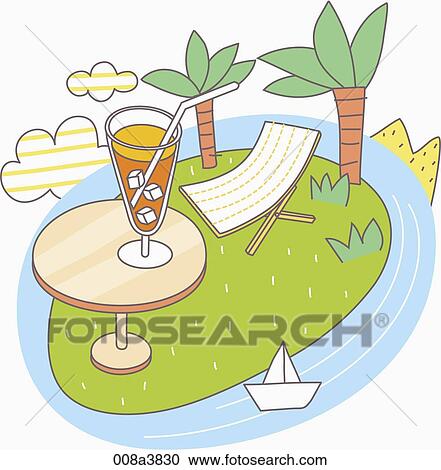 summer vacation and sea side View Large Illustration Clipart - summer vacation and sea side. Fotosearch