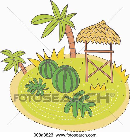 summer vacation and sea side View Large Illustration Drawing - summer vacation and sea side. Fotosearch