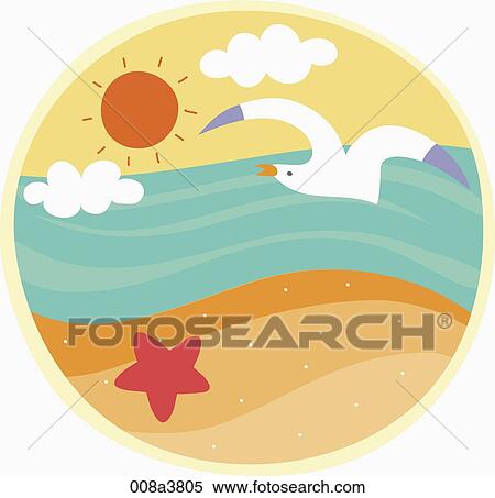 summer vacation and sea side View Large Illustration Stock Illustration - summer vacation and sea side. Fotosearch