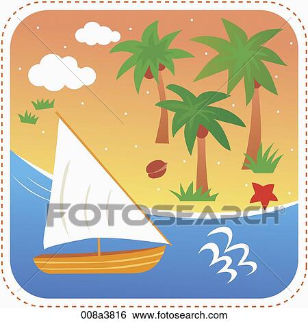 summer vacation and sea side View Large Illustration Stock Illustration - summer vacation and sea side. Fotosearch