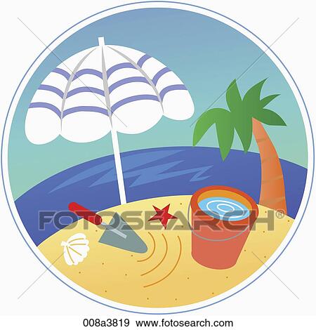 summer vacation and sea side View Large Illustration Stock Illustration - summer vacation and sea side. Fotosearch
