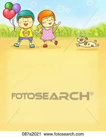 Clip Art - Summer vacation illustration in letters. Fotosearch