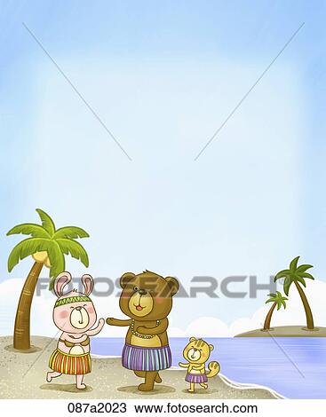 Summer vacation illustration in letters View Large Illustration Drawing - Summer vacation illustration in letters. Fotosearch