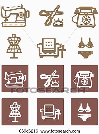 Stock Illustration - various types of costume icons. Fotosearch