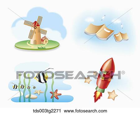 various types of education icons View Large Illustration Clip Art - various types of education icons. Fotosearch