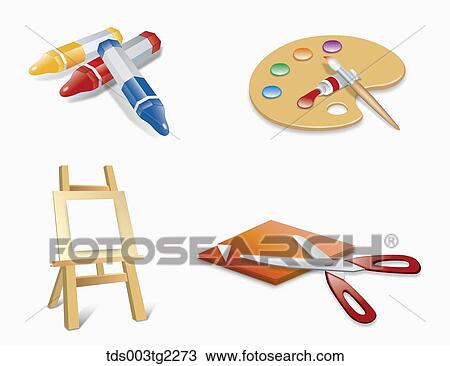 Drawing - various types of education icons. Fotosearch