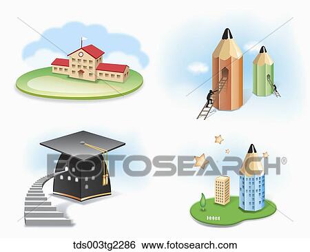 Stock Illustration - various types of education icons. Fotosearch