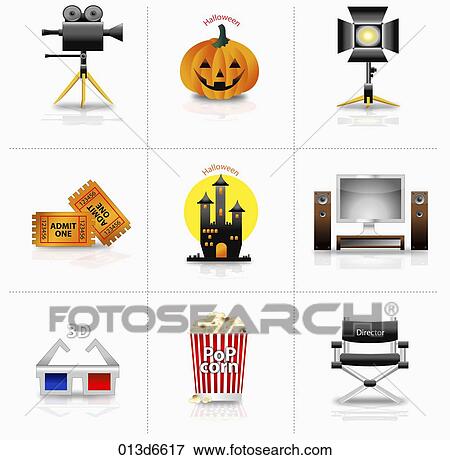 Stock Illustration - various types of icons. Fotosearch
