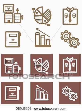 Stock Illustration - various types of icons. Fotosearch