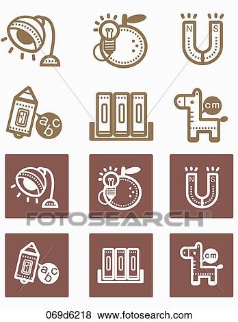 various types of icons View Large Illustration Stock Illustration - various types of icons. Fotosearch