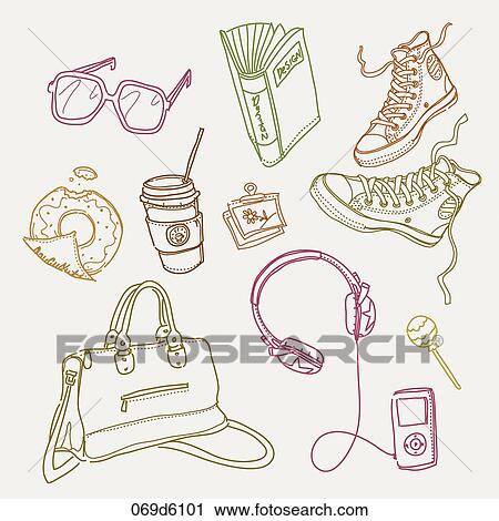 various types of object View Large Illustration Clip Art - various types of object. Fotosearch