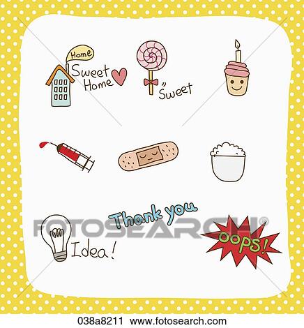 various types of sticker icons View Large Illustration Clip Art - various types of sticker icons. Fotosearch