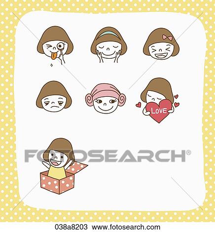 various types of sticker icons View Large Illustration Drawing - various types of sticker icons. Fotosearch