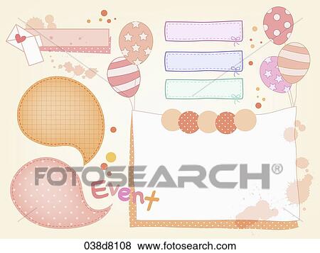 Stock Illustration - various types of sticker icons. Fotosearch