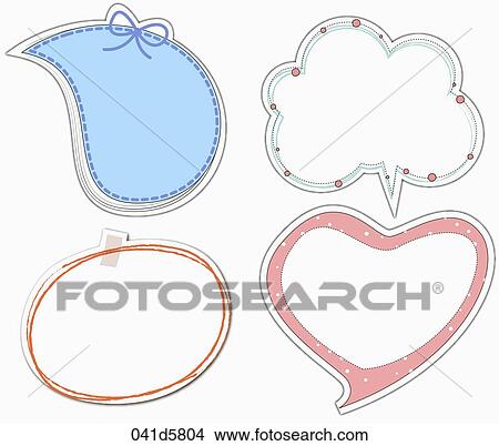 various types of sticker icons View Large Illustration Stock Illustration - various types of sticker icons. Fotosearch