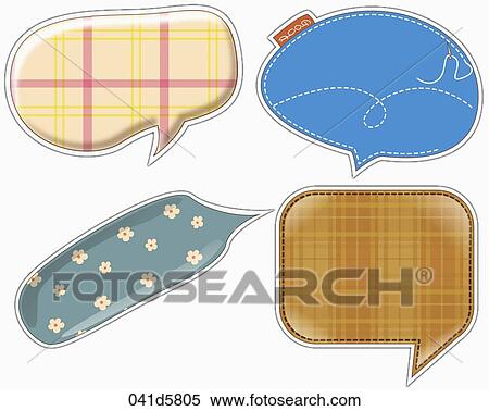 Stock Illustration - various types of sticker icons. Fotosearch