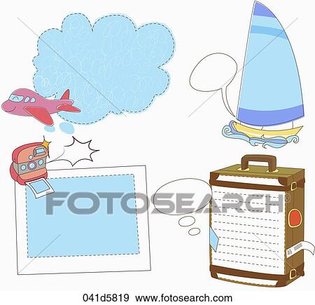 Stock Illustration - various types of sticker icons. Fotosearch