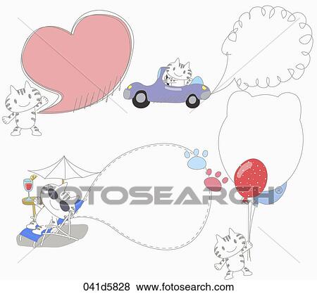 Stock Illustration - various types of sticker icons. Fotosearch