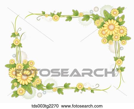 Clipart - varioust types of botanical frames. Fotosearch