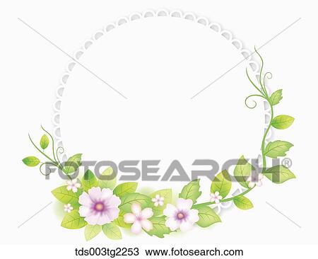 Drawing - varioust types of botanical frames. Fotosearch