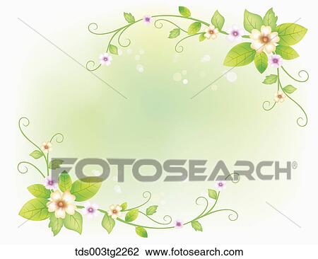 Drawing - varioust types of botanical frames. Fotosearch