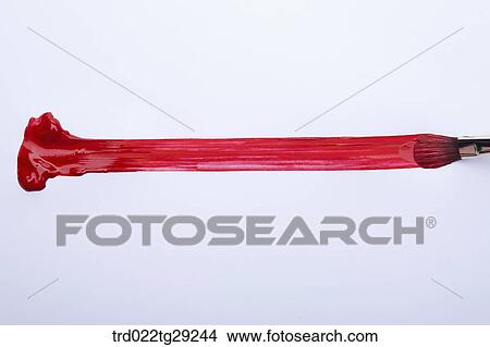 Picture - brush drew red color line. Fotosearch