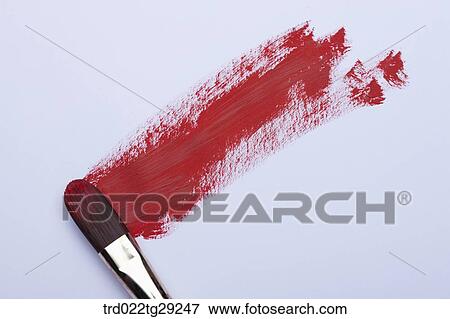 Stock Photo - brush drew red color line. Fotosearch