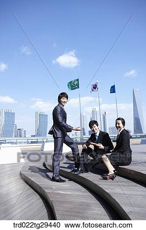 businessman talking on the stairs View Large Photo Image Stock Image - businessman talking on the stairs . Fotosearch
