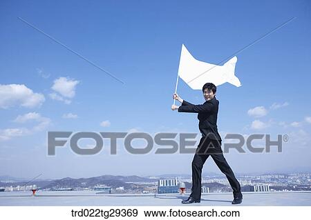 businessman waves flag View Large Photo Image Stock Photo - businessman waves flag. Fotosearch