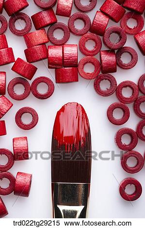 red color rolls and brushes View Large Photo Image Stock Photography - red color rolls and brushes. Fotosearch