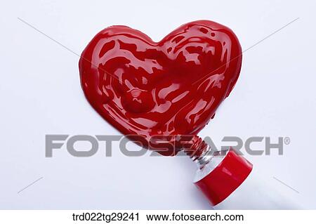 red paints make heart View Large Photo Image Stock Image - red paints make heart. Fotosearch