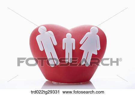 Stock Image - warm heart and family. Fotosearch