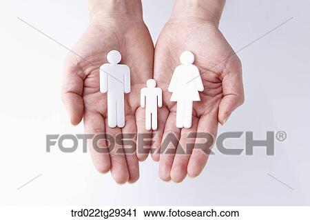 Stock Image - warm heart and family. Fotosearch