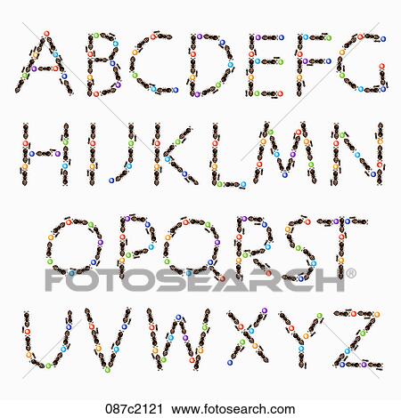 alphabet in calligraphy View Large Illustration Clip Art - alphabet in calligraphy. Fotosearch