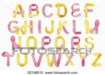 Clipart - alphabet in calligraphy. Fotosearch