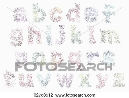 alphabet in calligraphy View Large Illustration Drawing - alphabet in calligraphy. Fotosearch