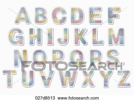 Drawing - alphabet in calligraphy. Fotosearch