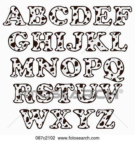 Drawing - alphabet in calligraphy. Fotosearch