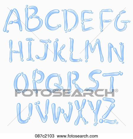 Drawing - alphabet in calligraphy. Fotosearch