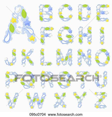 alphabet in calligraphy View Large Illustration Stock Illustration - alphabet in calligraphy. Fotosearch