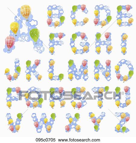 Stock Illustration - alphabet in calligraphy. Fotosearch